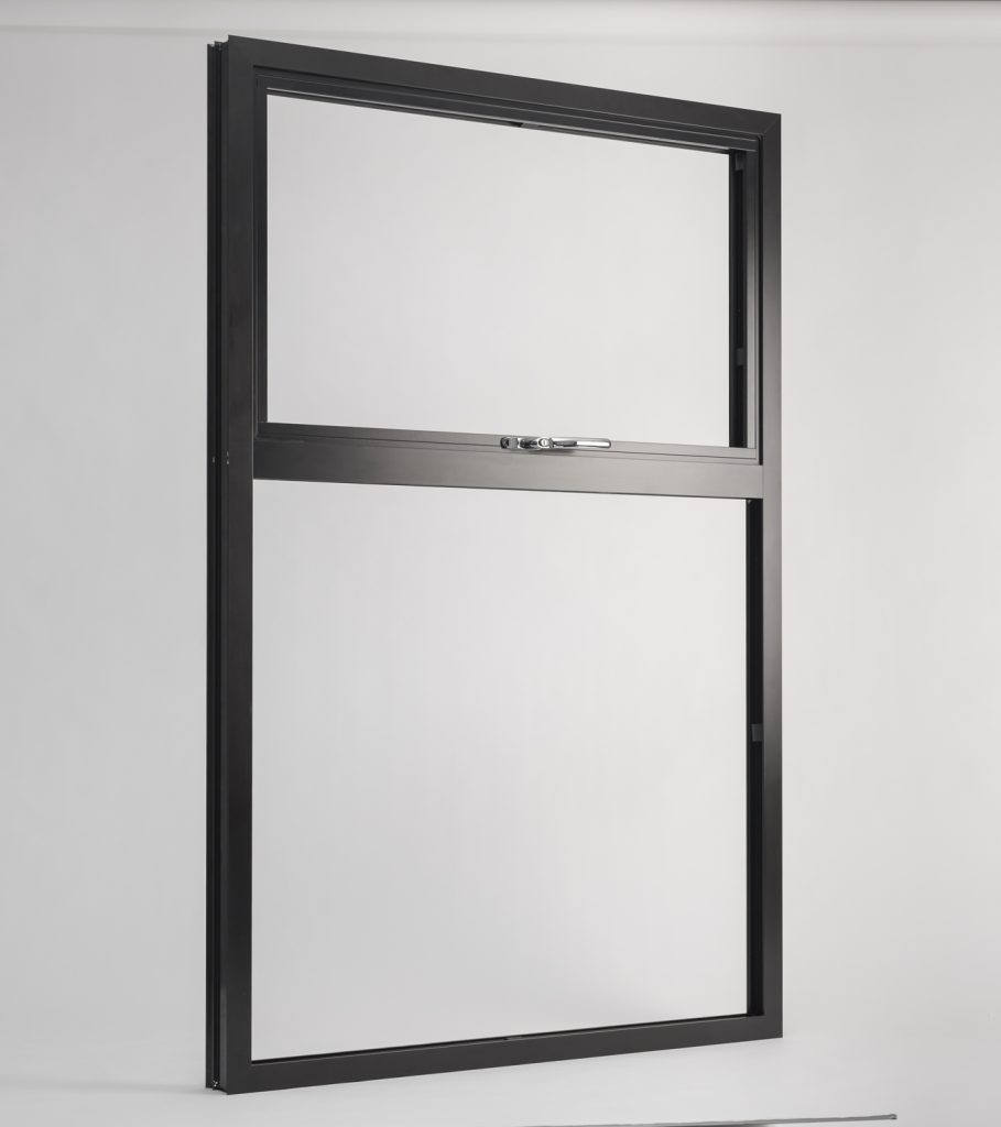 black aluminium casement window