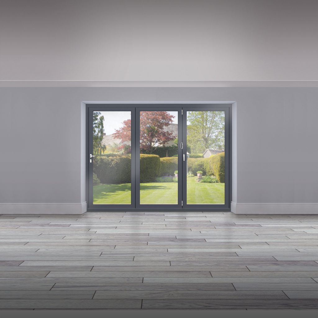 aluminium 3 panel origin bifold door closed OB-72