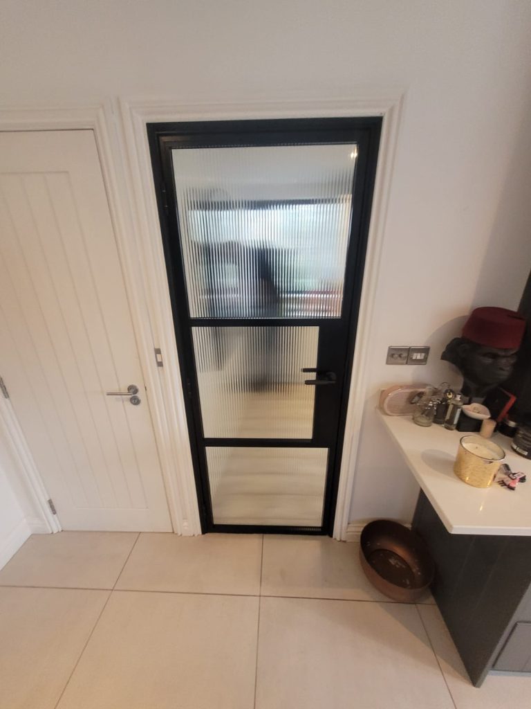 origin steel look internal single door black