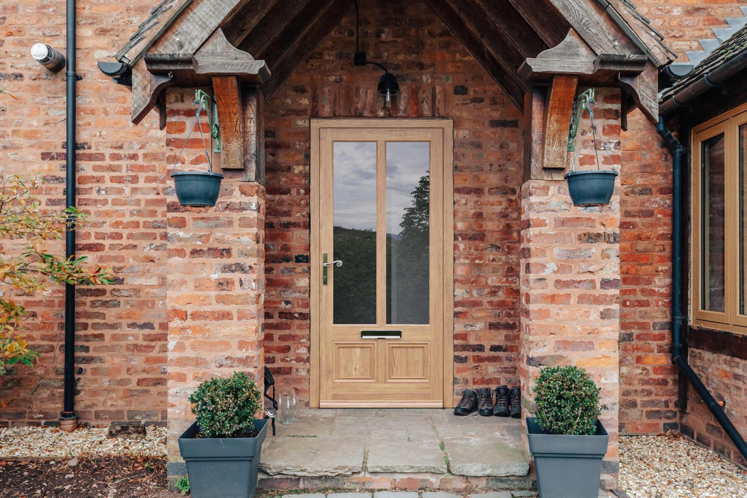 open-in flush entrance door